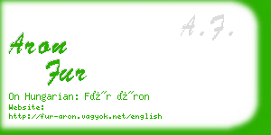 aron fur business card